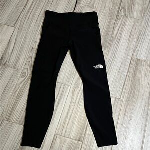 The North Face Black Women's Athletic Leggings with White Logo